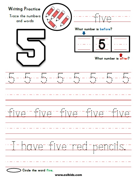 number kindergarten worksheets