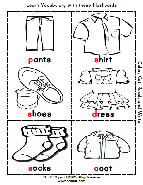 Clothes Worksheet For Kids