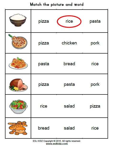 Food - Activities, Games, and Worksheets for kids