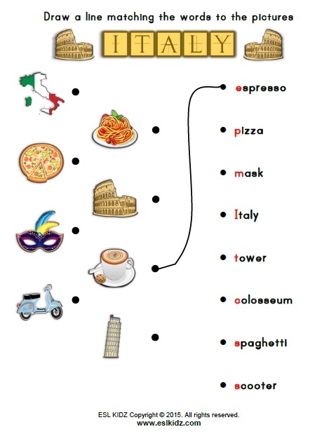 italy-worksheets