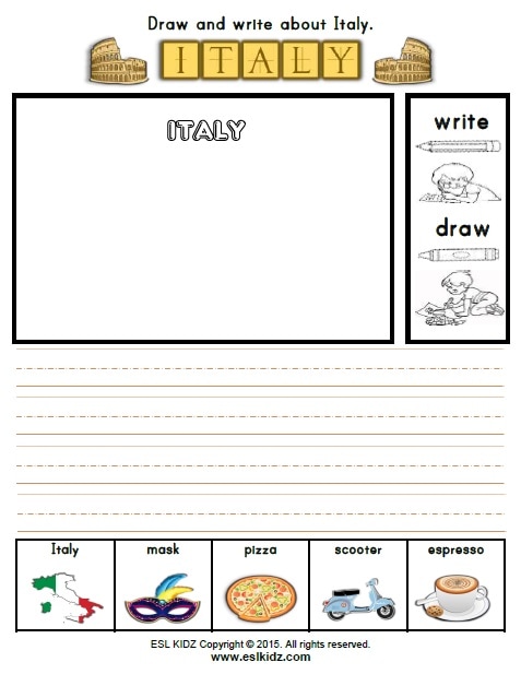 Italy Worksheets Activities Games And Worksheets For Kids Images And